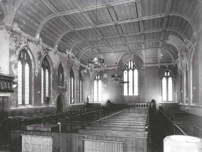 Interior partially stripped, 1975